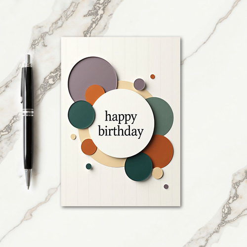 Elegant Circles Birthday Card