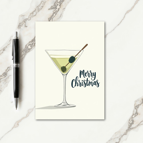 Elegant Cocktail Christmas Card thumbnail