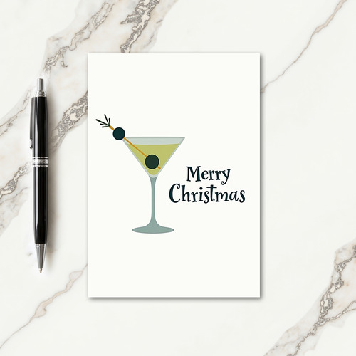 Elegant Cocktail Holiday Card thumbnail