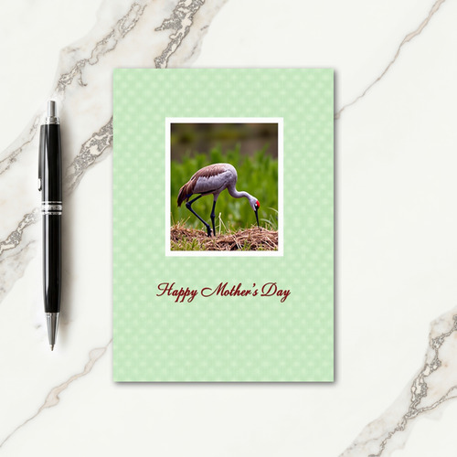 Elegant Crane Mothers Day Card