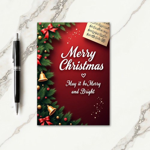 Elegant Crimson Message Card