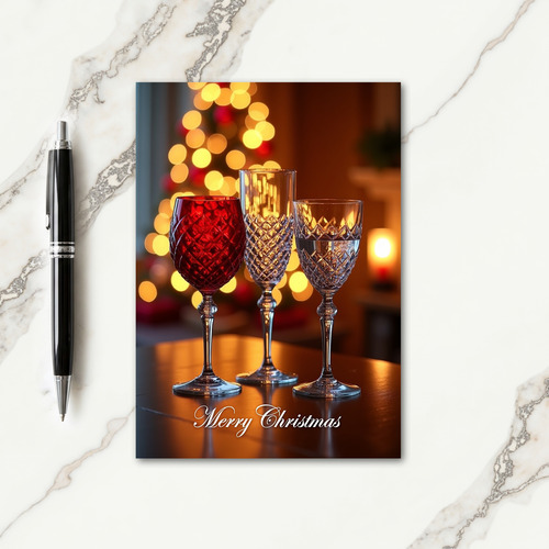 Elegant Crystal Christmas Card