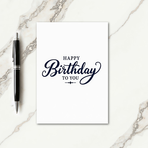 Elegant Cursive Joy Card