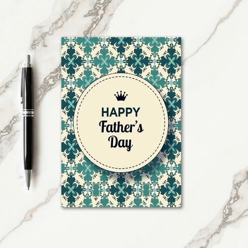 Elegant Dad Emblem Fathers Day Card