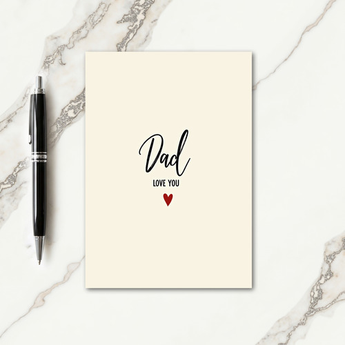 Elegant Dad Love You Art Card