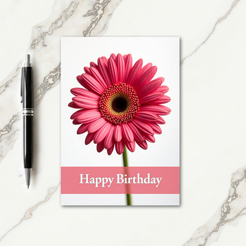 Elegant Daisy Birthday Card