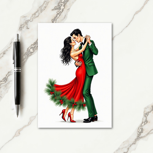 Elegant Dance Christmas Card thumbnail
