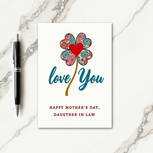 Elegant Daughter In Law Mothers Card