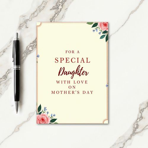 Elegant Daughters Day Love Card