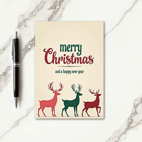 Elegant Deer Christmas Card thumbnail