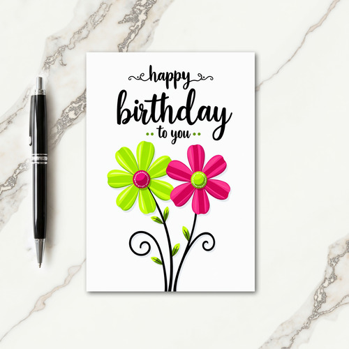 Elegant Design Birthday Card