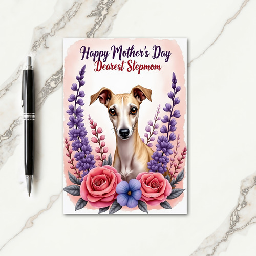 Elegant Dog Mothers Day Design Card