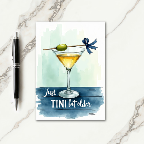Elegant Drink Birthday Card