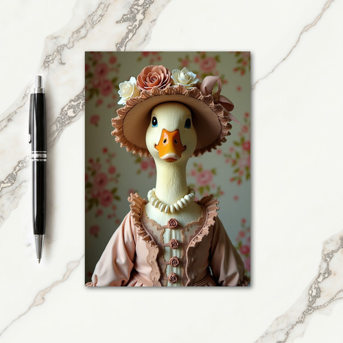 Elegant Duck Friend Portrait Card