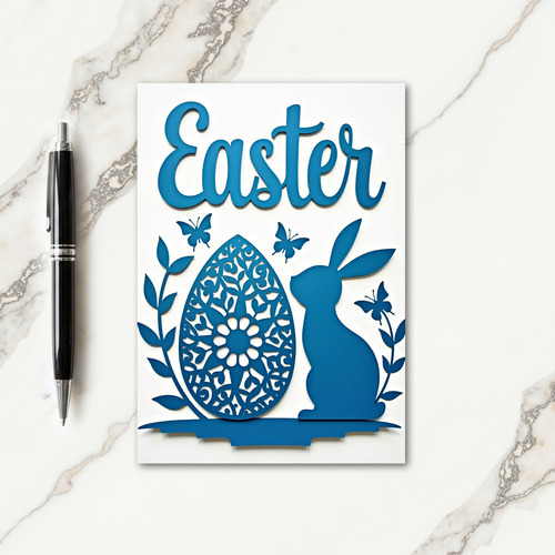 Elegant Easter Bunny Spring Card
