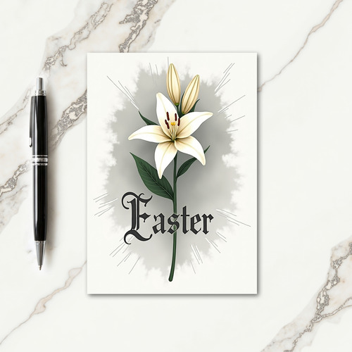 Elegant Easter Flower Card