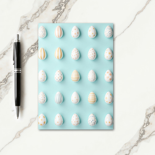 Elegant Egg Pattern Greeting Card