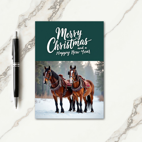 Elegant Equine Christmas Card
