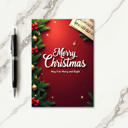 Elegant Evergreen Christmas Card