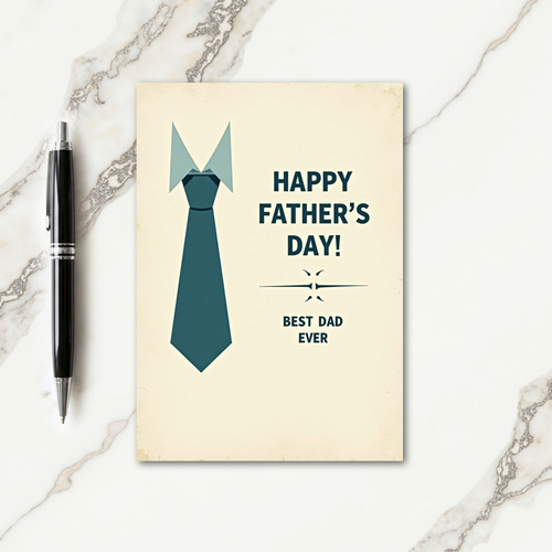 Elegant Fathers Day Attire Card