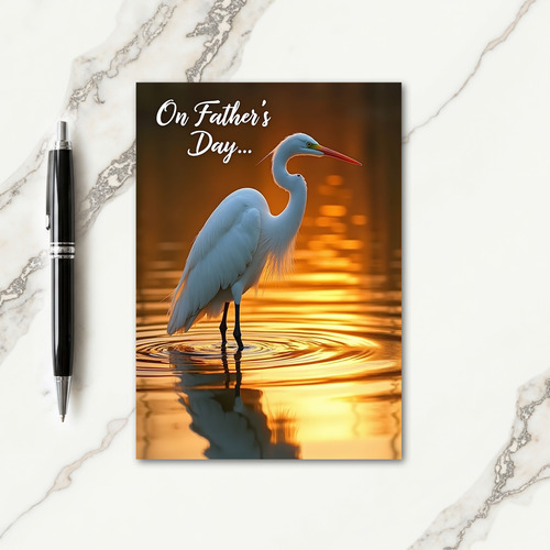 Elegant Fathers Day Avian Card