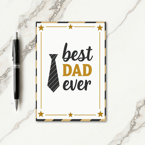 Elegant Fathers Day Best Dad Card