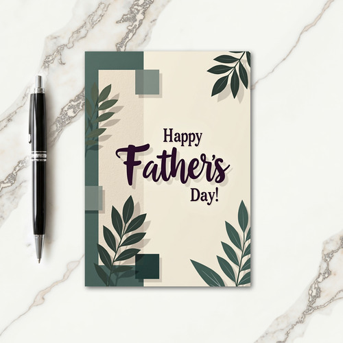 Elegant Fathers Day Branch Card