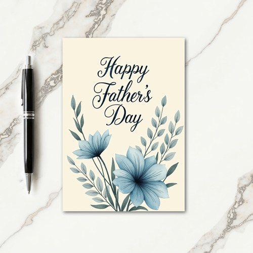 Elegant Fathers Day Floral Card
