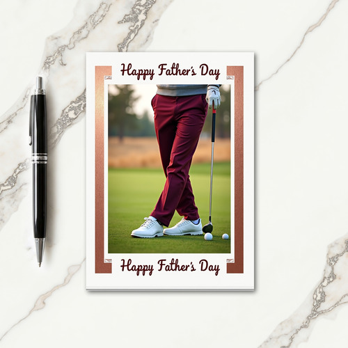 Elegant Fathers Day Golf Card