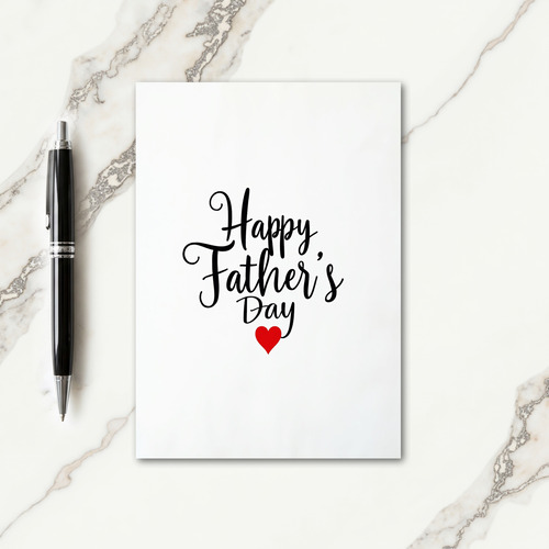 Elegant Fathers Day Heart Card