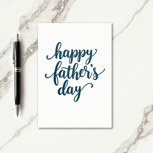 Elegant Fathers Day Lettering Card