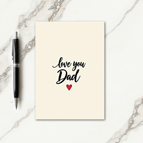 Elegant Fathers Day Message Card
