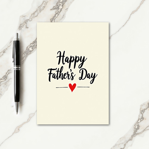 Elegant Fathers Day Note Card