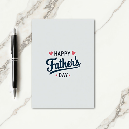 Elegant Fathers Day Script Card