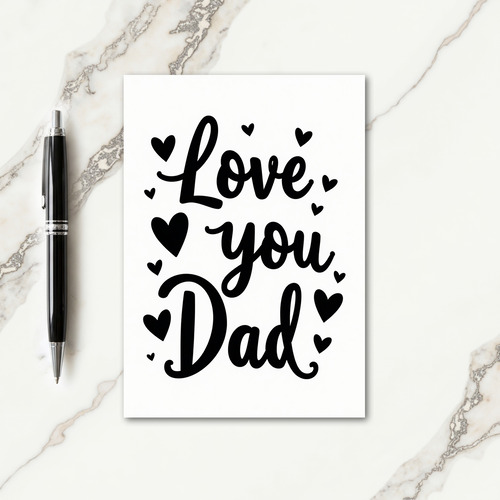Elegant Fathers Day Text Card
