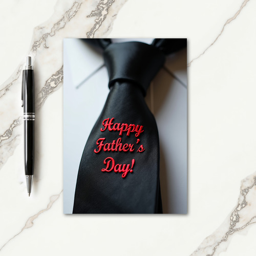Elegant Fathers Day Tie Card