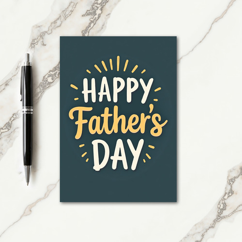 Elegant Fathers Day Wishes Card