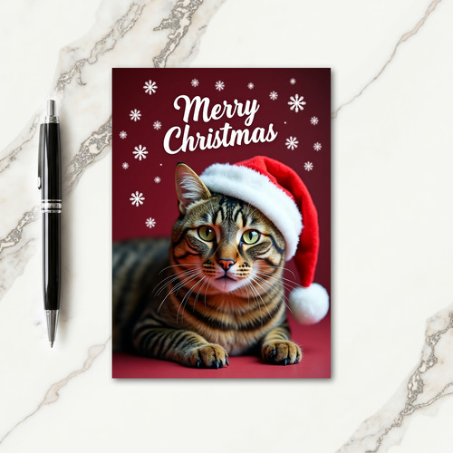 Elegant Feline Christmas Card