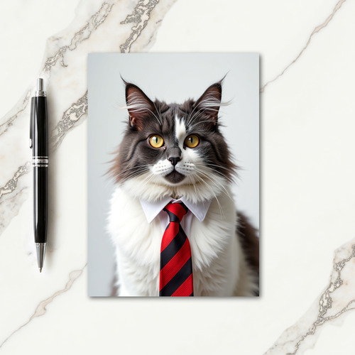 Elegant Feline Fathers Day Card