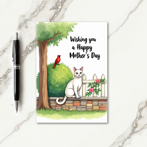 Elegant Feline Mothers Day Card