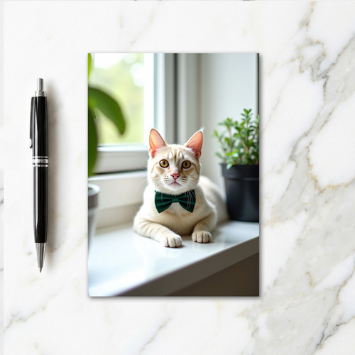 Elegant Feline Portrait Card