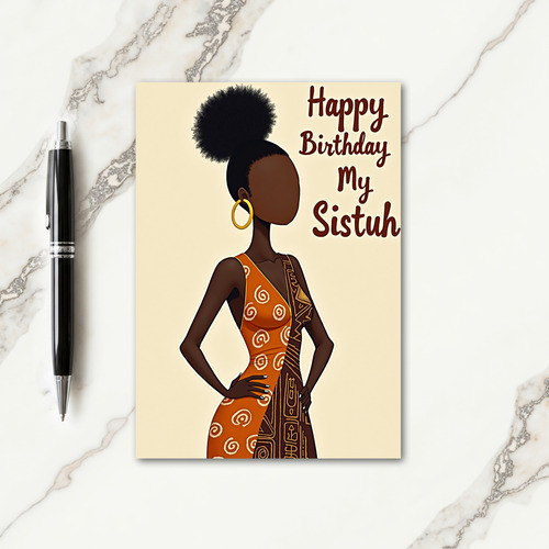Elegant Figure Birthday Card