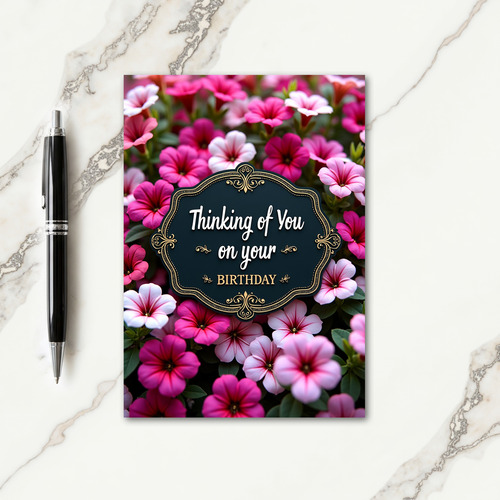 Elegant Filigree Birthday Card