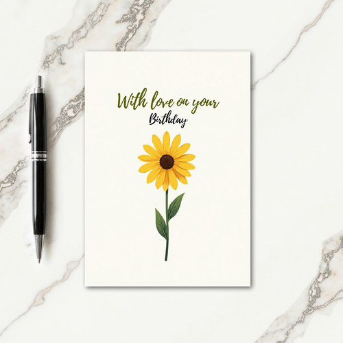 Elegant Floral Birthday Art Card
