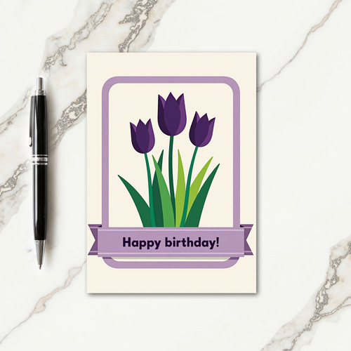 Elegant Floral Birthday Card