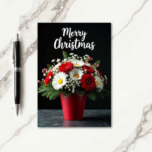 Elegant Floral Christmas Card