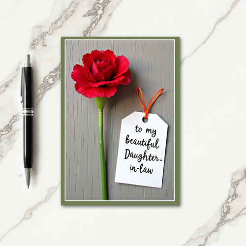 Elegant Floral Daughter Card