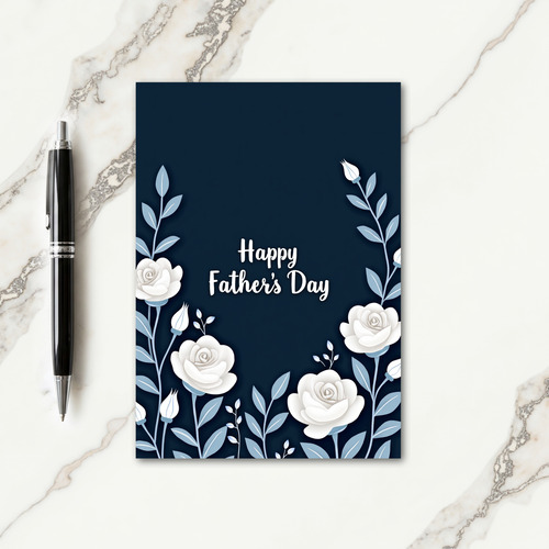 Elegant Floral Fathers Day Card