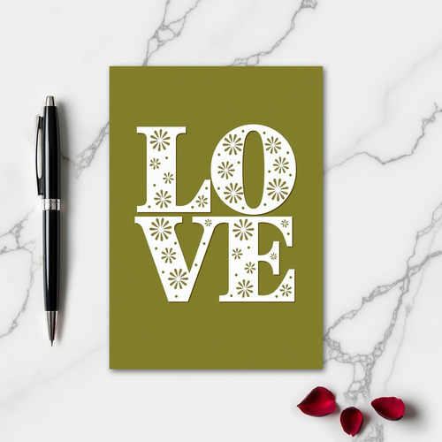 Elegant Floral Love Card