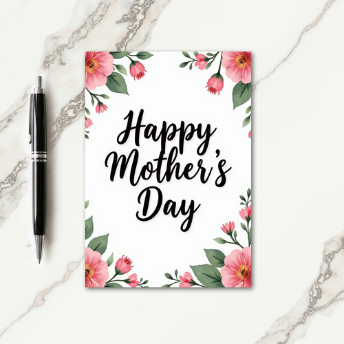 Elegant Floral Mothers Day Card